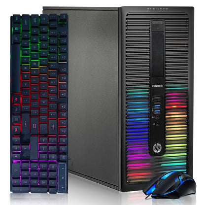 HP Gaming PC Desktop Computer - Intel Quad I5 up to 3.6GHz GeForce GTX 1660 Super GDDR6 6G 16GB Memory 512G SSD + 3TB RGB Keyboard & Mouse WiFi & Bluetooth 5.0 Win 10 Pro (Renewed)